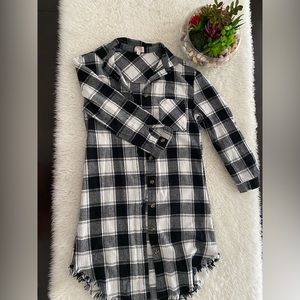 Checkered long sleeve dress